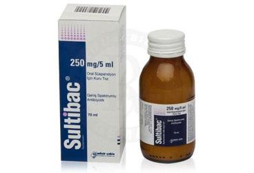 SULTIBAC 250 mg/5 ml 70 ml süspansiyon kutu görseli