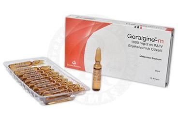 GERALGINE-M 2 ml 1 mg 10 ampül kutu görseli