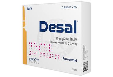 DESAL 20mg/2 ml IM/IV 5 ampül kutu görseli