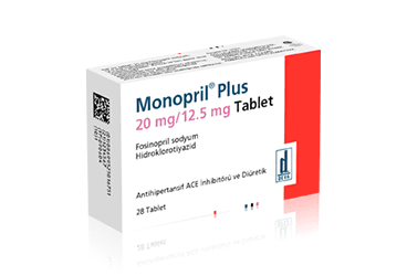 MONOPRIL PLUS 20 mg/12.5 mg 28 tablet kutu görseli