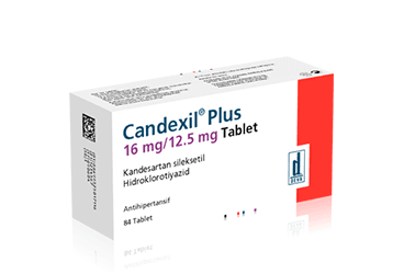 CANDEXIL PLUS 16 mg/12.5 mg 84 tablet kutu görseli