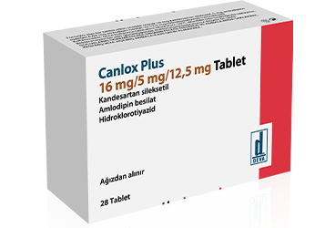 CANLOX PLUS 16 mg/5 mg/12.5 mg tablet (28 tablet) kutu görseli