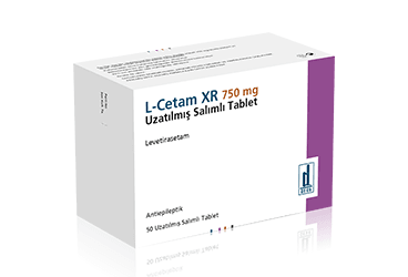 L-CETAM XR 750 mg 50 uzatılmış salınımlı tablet kutu görseli