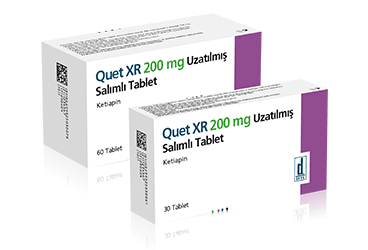 QUET XR 200 mg uzatılmış salınımlı 60 tablet kutu görseli