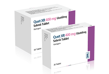 QUET XR 400 mg uzatılmış salınımlı 60 tablet kutu görseli