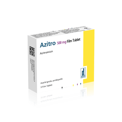 AZITRO 500 mg 3 film tablet kutu görseli