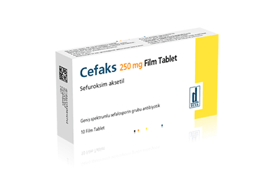 CEFAKS 250 mg 10 film tablet kutu görseli