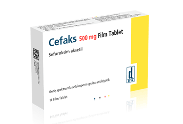 CEFAKS 500 mg 14 film tablet kutu görseli