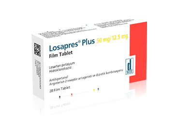 LOSAPRES PLUS 50/12.5 mg 28 film tablet kutu görseli