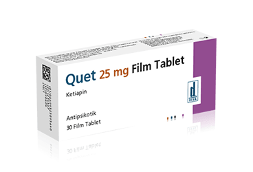 QUET 25 mg 30 film tablet kutu görseli