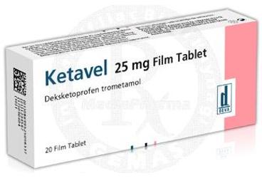 KETAVEL 25 mg 20 film kaplı tablet { Bilim } kutu görseli