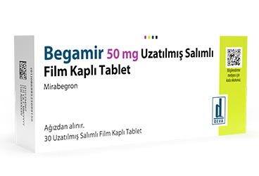 BEGAMIR 50 mg uzatılmış salınımlı 30 film tablet kutu görseli
