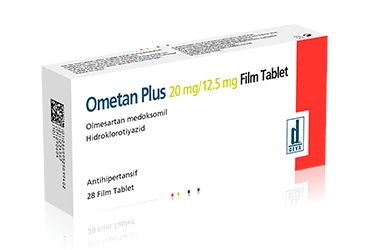 OMETAN PLUS 20 mg/12.5 mg 28 film kaplı tablet kutu görseli