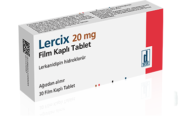 LERCIX 20 mg film kaplı tablet (30 tablet) kutu görseli