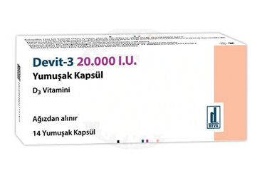DEVIT-3 20.000 IU yumuşak kapsül (14 kapsül) kutu görseli