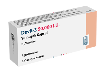 DEVIT-3 50 000 I U yumuşak kapsül kutu görseli
