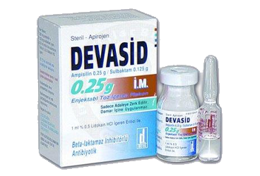 DEVASID 0.25 gr IM toz içeren 1 flakon kutu görseli