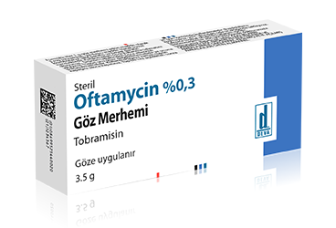 OFTAMYCIN %0.3 steril oftalmik pomad kutu görseli