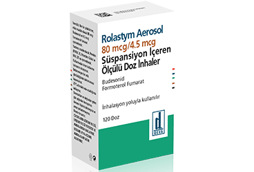 ROLASTYM aerosol 80 mcg/4.5 mcg ölçülü doz inhaler 120 doz kutu görseli