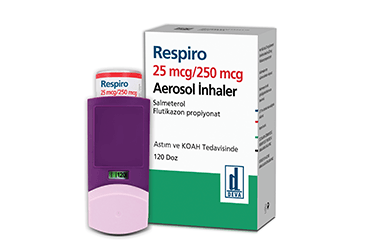 RESPIRO 25 mcg/250 mcg aerosol inhaler kutu görseli