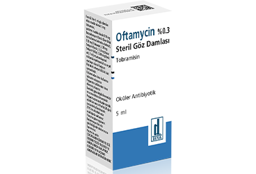 OFTAMYCIN % 0.3 steril göz damlası 5 ml kutu görseli