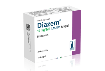 DIAZEM 10 mg 10 ampül kutu görseli