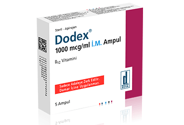 DODEX 1 ml 1000 mcg 5 ampül kutu görseli