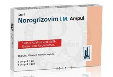 NEUROGRISEOVIT 1 gr 5 ampül kutu görseli
