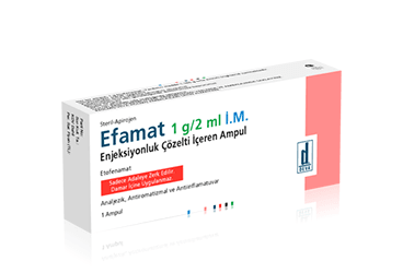 EFAMAT 1 gr/2 ml IM enj. çözelti içeren ampül kutu görseli