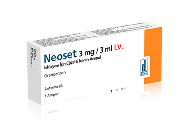 NEOSET 3 mg/3 ml IV infüzyon çözeltisi içeren 1 ampül kutu görseli