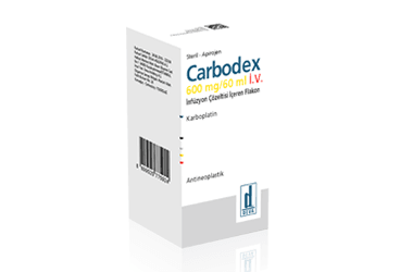 CARBODEX 600 mg/60 ml IV inf. çöz. içeren flakon kutu görseli