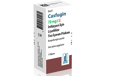 CASFUGIN 70 mg IV infüzyon için liyofilize toz içeren 1 flakon kutu görseli