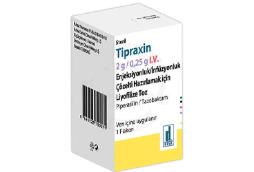 TIPRAXIN 2 G/0.25 G IV enjeksiyonluk/infüzyonluk çözelti hazırlamak için liyofilize toz (1 adet) kutu görseli