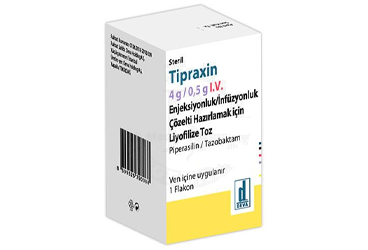 TIPRAXIN 4 G/0.5 G IV enjeksiyonluk/infüzyonluk çözelti hazırlamak için liyofilize toz (1 adet) kutu görseli