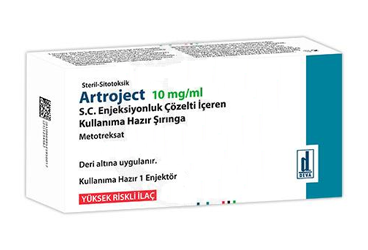 ARTROJEC 10 mg/1 ml S.C. enjeksiyonluk çözelti içeren kullanıma hazır 1 şırınga kutu görseli