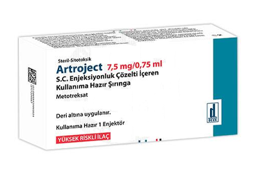 ARTROJECT 7.5 mg/0.75 ml S.C. enjeksiyonluk çözelti içeren kullanıma hazır 1 şırınga kutu görseli