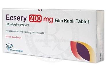 ECSERY 200 mg 20 tablet kutu görseli