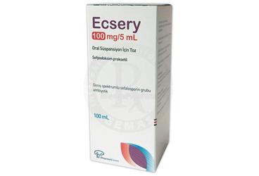 ECSERY 100 mg/5 ml oral süspansiyon için toz kutu görseli