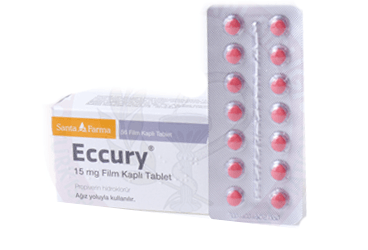 ECCURY 15 mg 56 film kaplı tablet kutu görseli