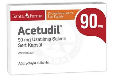 ACETUDIL 90 mg uzatılmış salınımlı sert kapsül (10 kapsül) kutu görseli