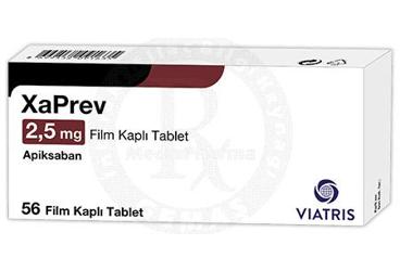 XAPREV 2.5 mg film kaplı tablet (56 tablet) kutu görseli
