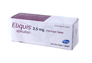 ELIQUIS 2.5 mg 60 film kaplı tablet { Pfizer } kutu görseli