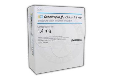 GENOTROPIN MINIQUICK SC enjeksiyonluk çözelti için toz ve çözücü içeren 4.2 IU (1.4 MG) tek doz 7 enjektör kutu görseli