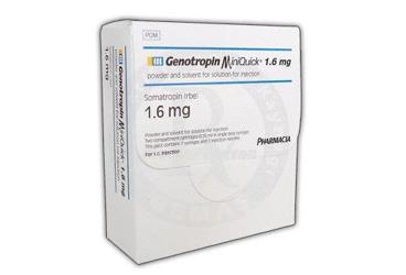 GENOTROPIN MINIQUICK SC enjeksiyonluk çözelti için toz ve çözücü içeren 4.8 IU (1.6 MG) tek doz 7 enjektör kutu görseli
