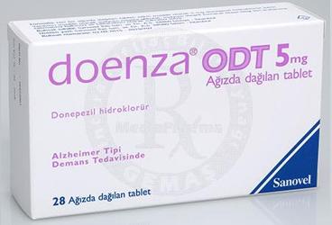 DOENZA ODT 5 mg 28 ağızda dağılan tablet kutu görseli