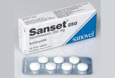 SANSET 250 mg 14 film tablet kutu görseli