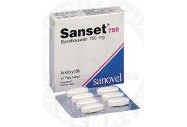 SANSET 750 mg 14 film tablet kutu görseli