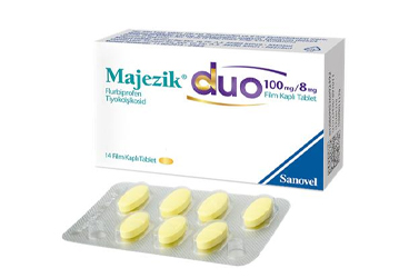 MAJEZIK DUO 100 mg/8 mg 15 film kaplı tablet kutu görseli