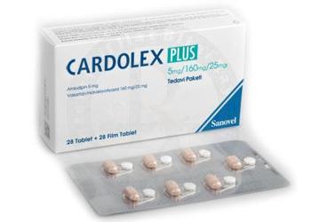 CARDOLEX PLUS 5/160/25 mg tedavi paketi (28+28 film tablet) kutu görseli