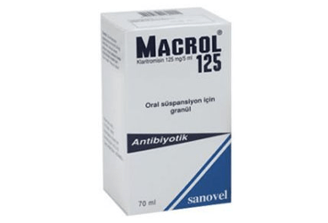MACROL 125 mg/5 ml oral süspansiyon için granül 100 ml kutu görseli